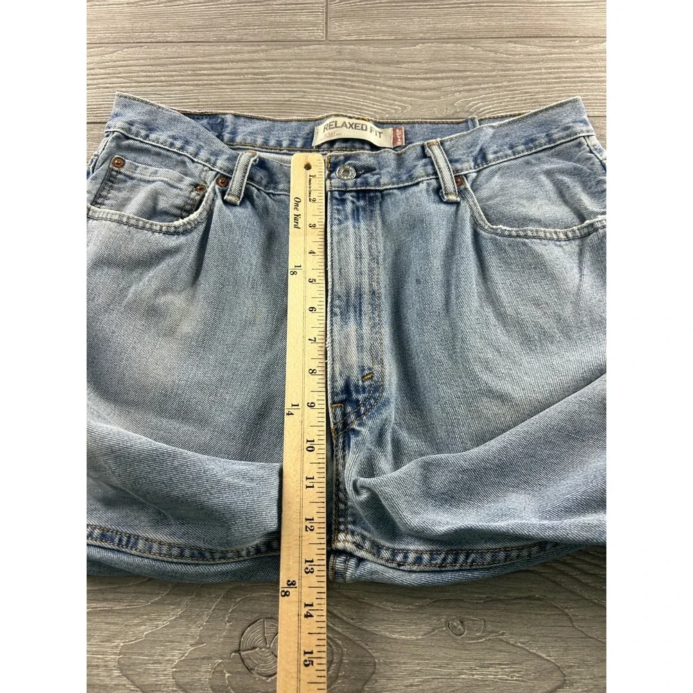 Levis 550 Relaxed Fit Jeans Light Wash Blue Denim Mens 36X32 Vintage Style